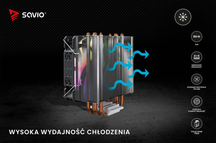 Chłodzenie CPU Vortex ARGB wysoka wydajność chłodzenia